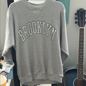 Brandy Melville Gray Crew Neck Sweater